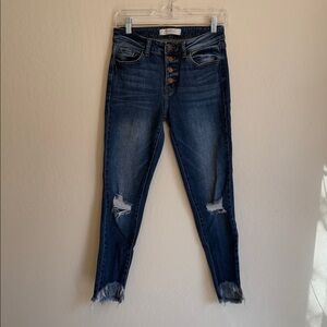 KanCan Dark Blue Distressed Skinny Jeans